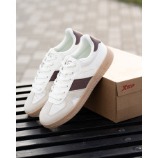 Чоловічі кеди Xtep 975219310026-3 Canvas White/White Tea/Brown Red білі 