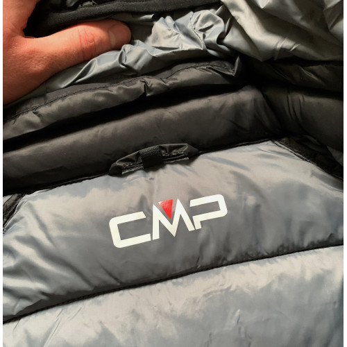 Мужская зимняя куртка пуховик CMP Man Jacket Zip Hood черная 30K2727-U901