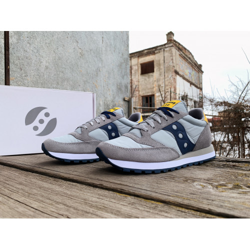 Мужские кроссовки Saucony Jazz Original 2044-605s Grey Yellow серые Оригинал