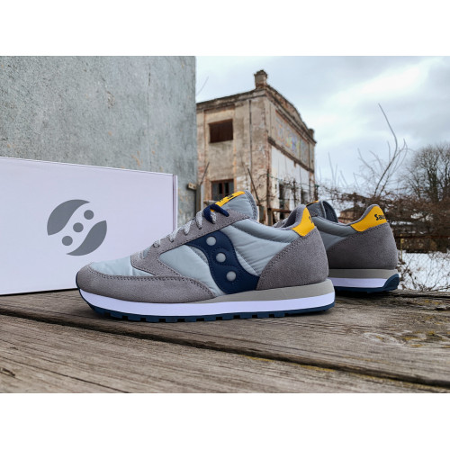 Мужские кроссовки Saucony Jazz Original 2044-605s Grey Yellow серые Оригинал