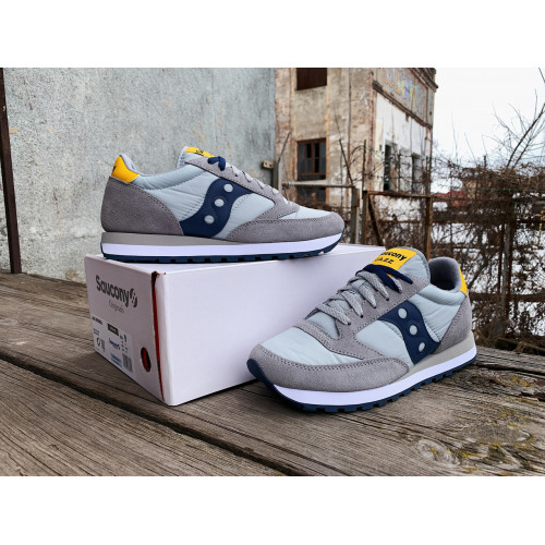 Мужские кроссовки Saucony Jazz Original 2044-605s Grey Yellow серые Оригинал