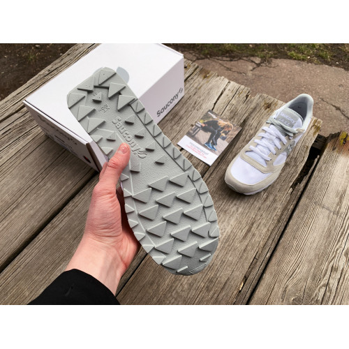 Мужские кроссовки Saucony Jazz Original 2044-396s White Grey белые с серым Оригинал