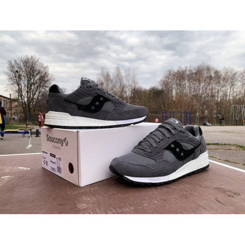 Мужские кроссовки Saucony Shadow 5000 70404-40s Dark Grey/White серые Оригинал