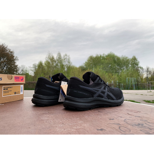 Мужские кроссовки для бега ASICS GEL-CONTEND 7 1011B040-001 Black/Carrier Grey черные ОРИГИНАЛ