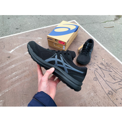 Мужские кроссовки для бега ASICS GEL-CONTEND 7 1011B040-001 Black/Carrier Grey черные ОРИГИНАЛ