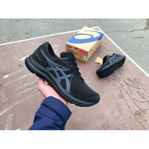 Мужские кроссовки для бега ASICS GEL-CONTEND 7 1011B040-001 Black/Carrier Grey черные ОРИГИНАЛ