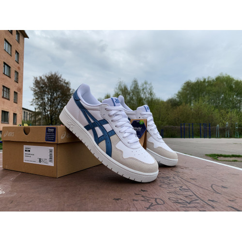 Мужские белые кеды Asics Japan S 1201A174-101 White/Grey Floss ОРИГИНАЛ