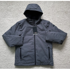 Мужская зимняя куртка CMP Man Jacket Fix Hood 33K3827-E910 серая водонепроницаемая