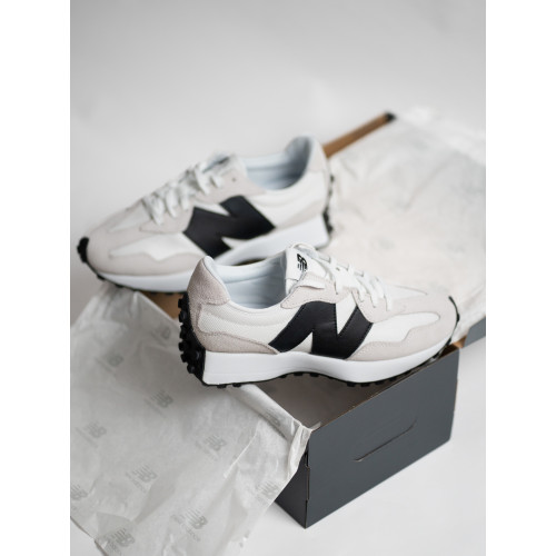  Кроссовки  New Balance 327 MS327CWB White Black белые с черным