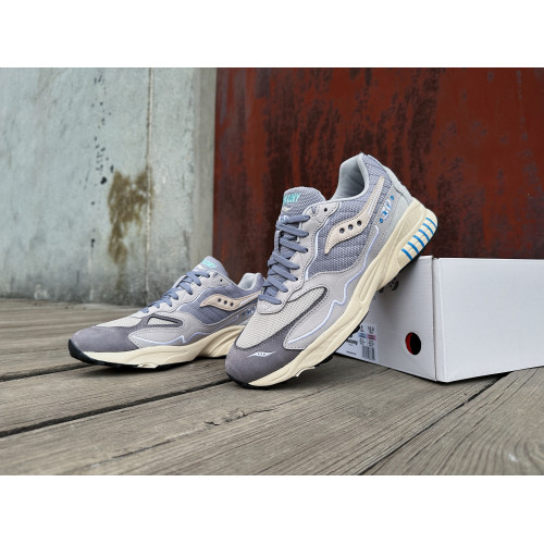 Мужские кроссовки Saucony 3D Grid Hurricane 70670-6s Grey Cream серые
