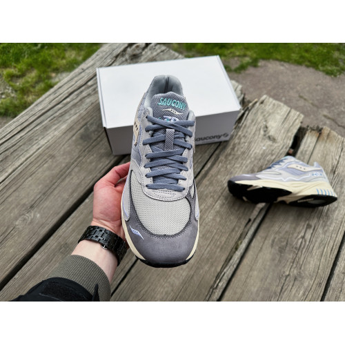 Мужские кроссовки Saucony 3D Grid Hurricane 70670-6s Grey Cream серые
