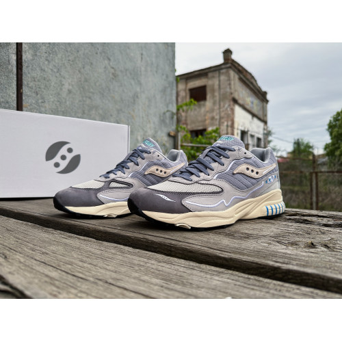 Мужские кроссовки Saucony 3D Grid Hurricane 70670-6s Grey Cream серые