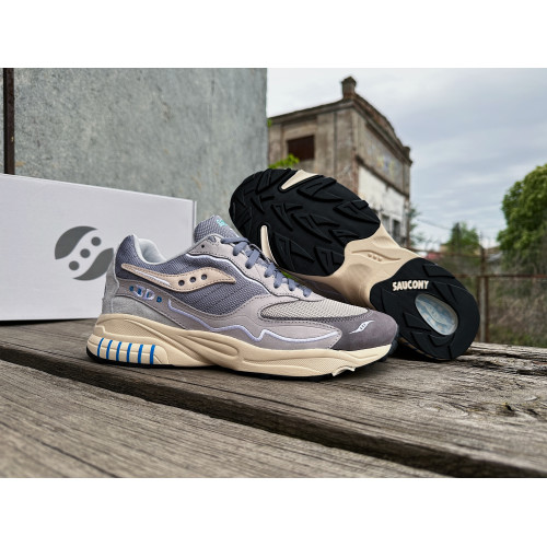 Мужские кроссовки Saucony 3D Grid Hurricane 70670-6s Grey Cream серые
