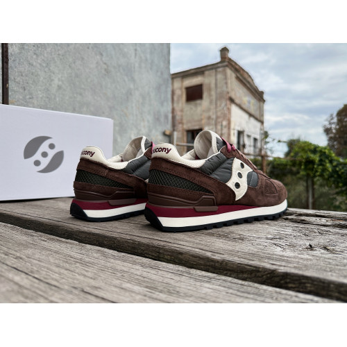 Мужские кроссовки Saucony Shadow Original 70780-3s Brown/Green коричневые Оригинал