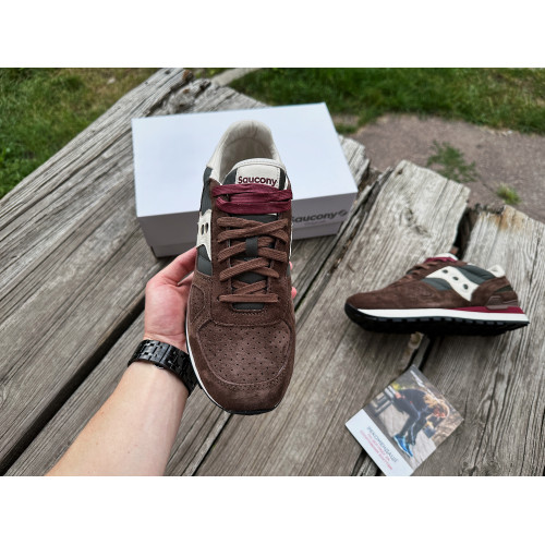 Мужские кроссовки Saucony Shadow Original 70780-3s Brown/Green коричневые Оригинал