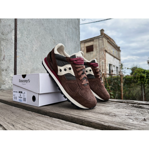 Мужские кроссовки Saucony Shadow Original 70780-3s Brown/Green коричневые Оригинал