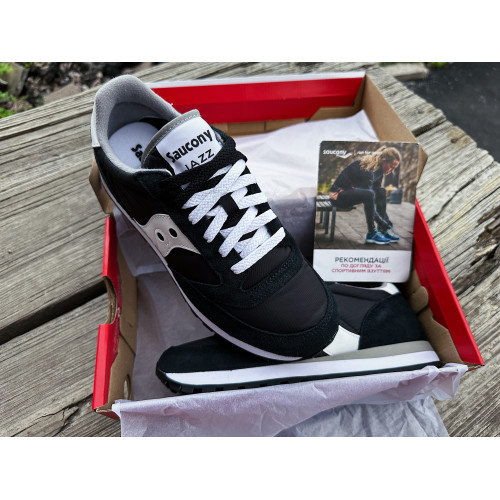 Мужские кроссовки Saucony Jazz Original 2044-449s Black White черные Оригинал